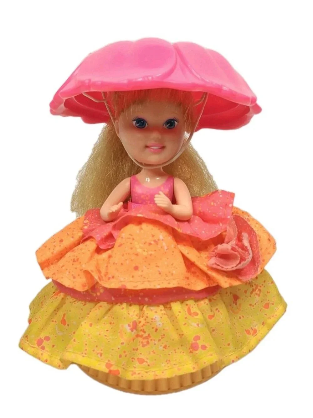 Vintage Tropical Treat Coral Splash Doll Tonka Toy Orange Pink Yellow